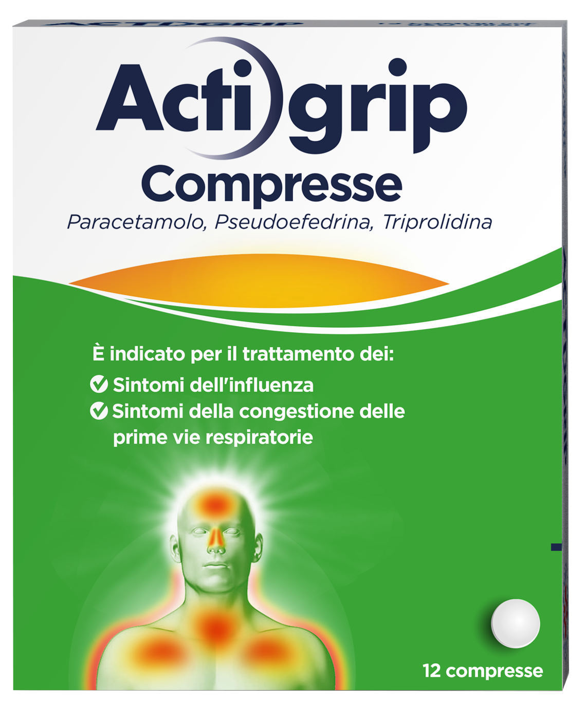 ACTIGRIP*12CPR 2,5+60+500MG - Metafarm