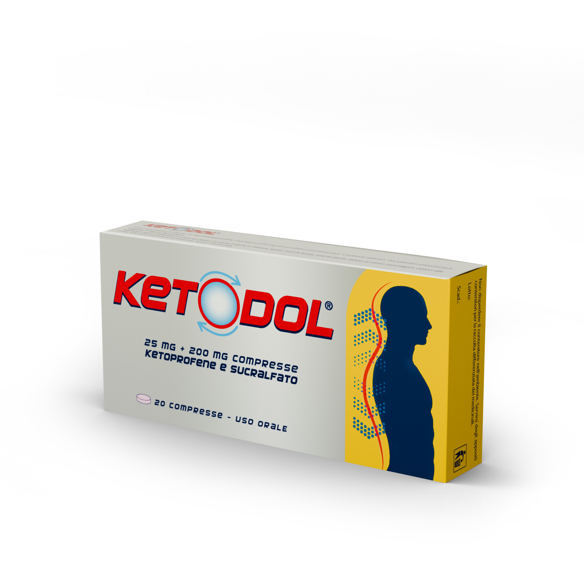 KETODOL*20CPR 25MG+200MG - Metafarm