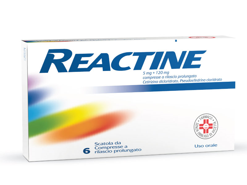 REACTINE*6CPR 5MG+120MG RP - Metafarm