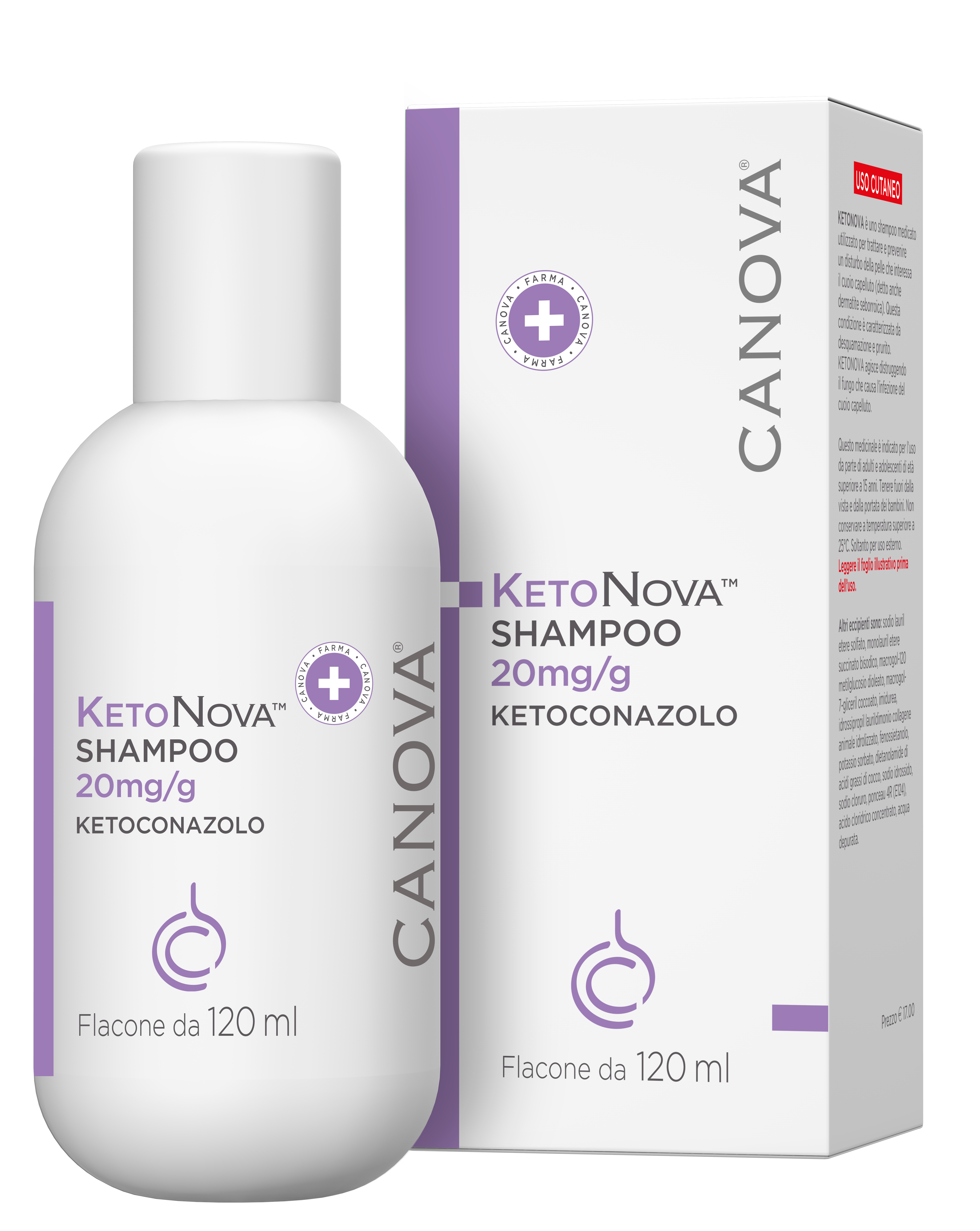 KETONOVA*SHAMPOO 120ML 20MG/G - Metafarm