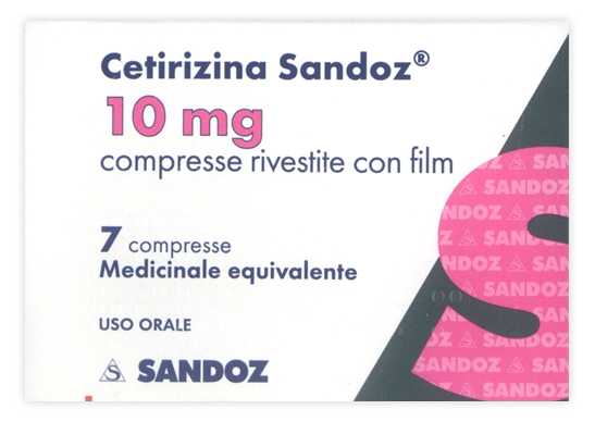 CETIRIZINA SAND*7CPR RIV 10MG - Metafarm