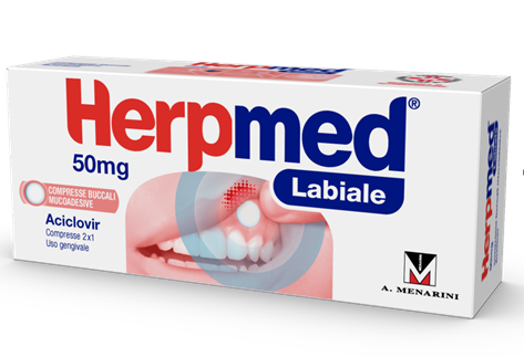 HERPMED LABIALE*2CPR BUCC 50MG - Metafarm