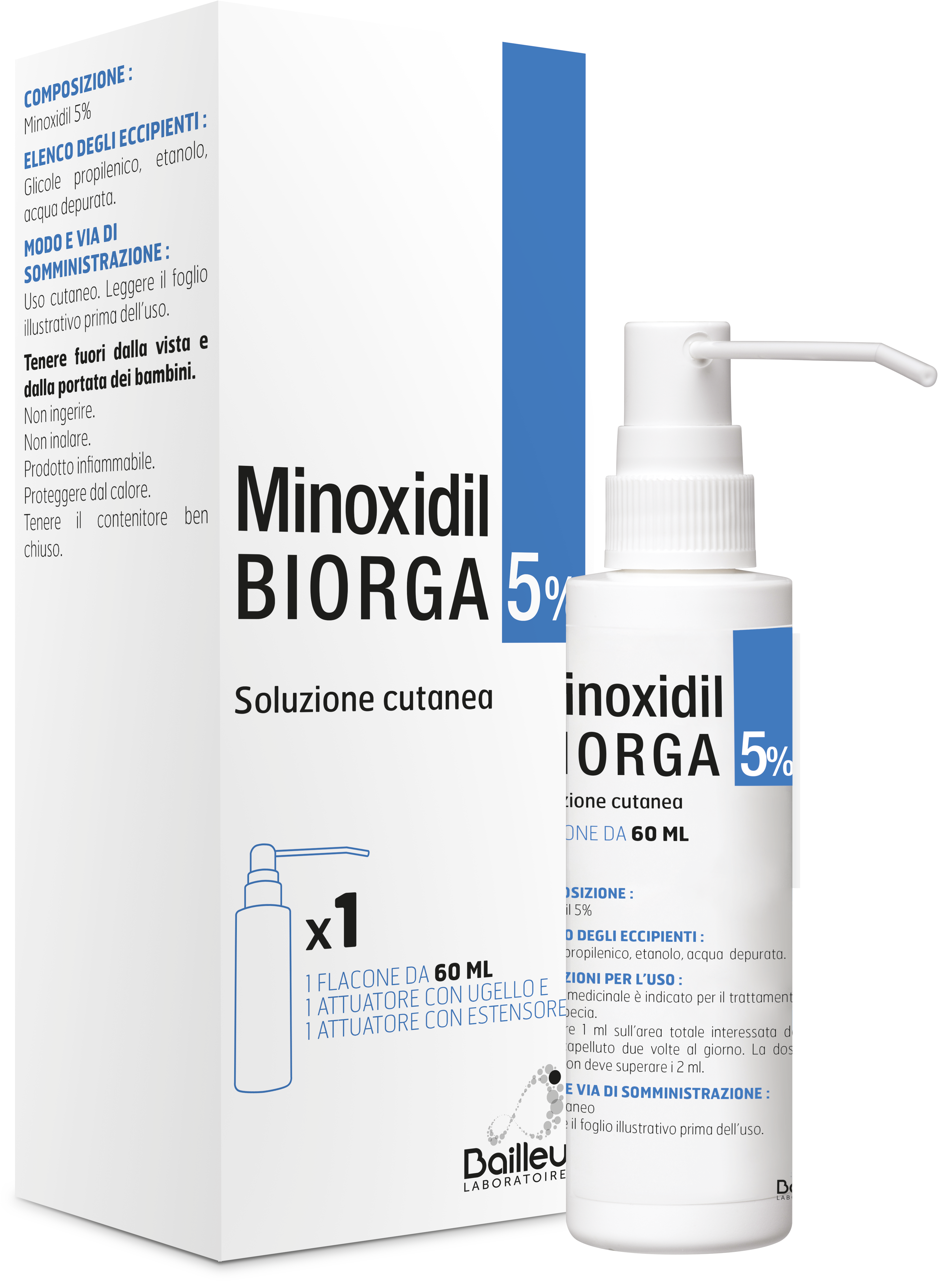 MINOXIDIL BIORGA*SOL CUT60ML5% - Metafarm