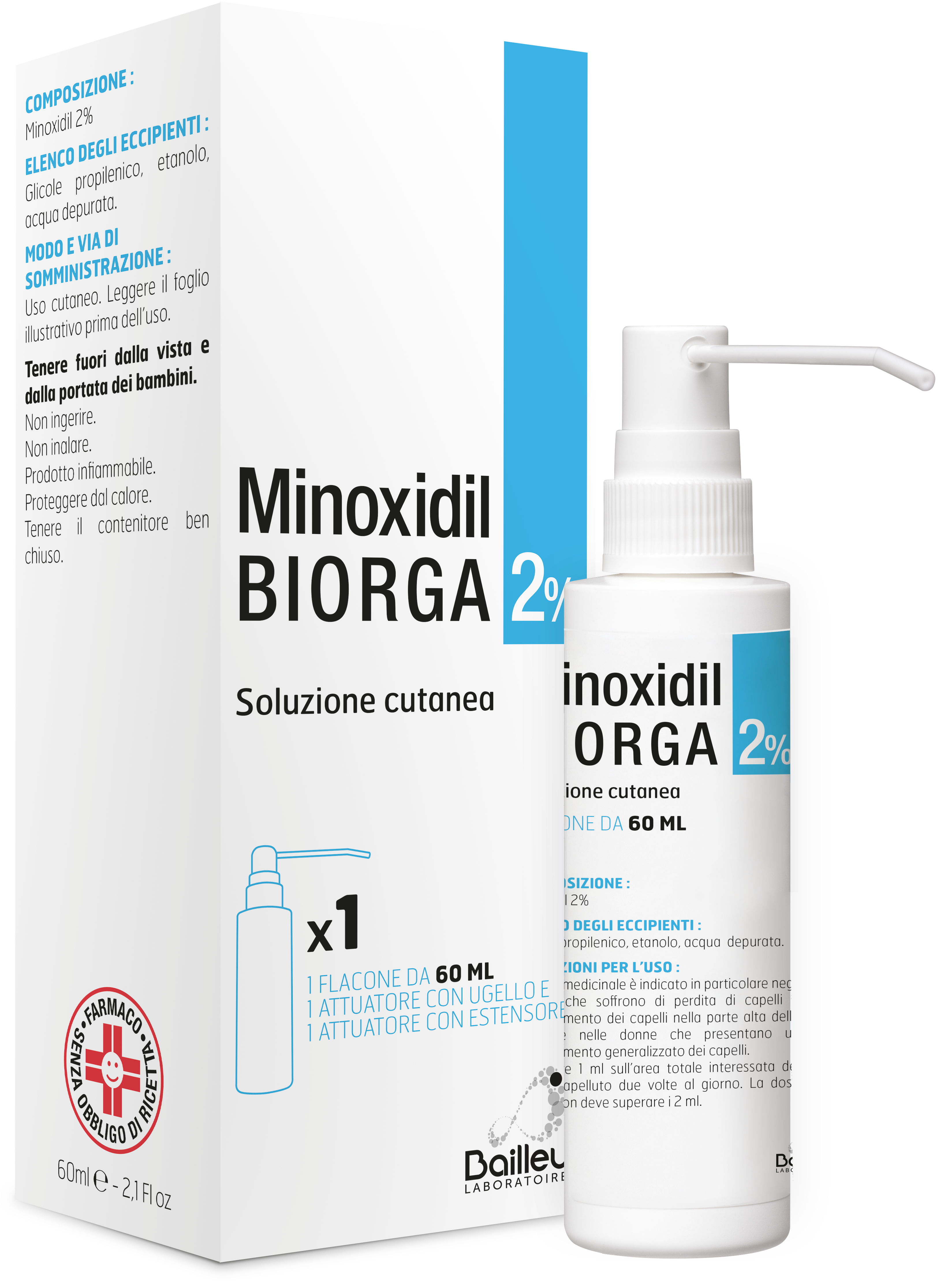 MINOXIDIL BIORGA*SOL CUT60ML2% - Metafarm