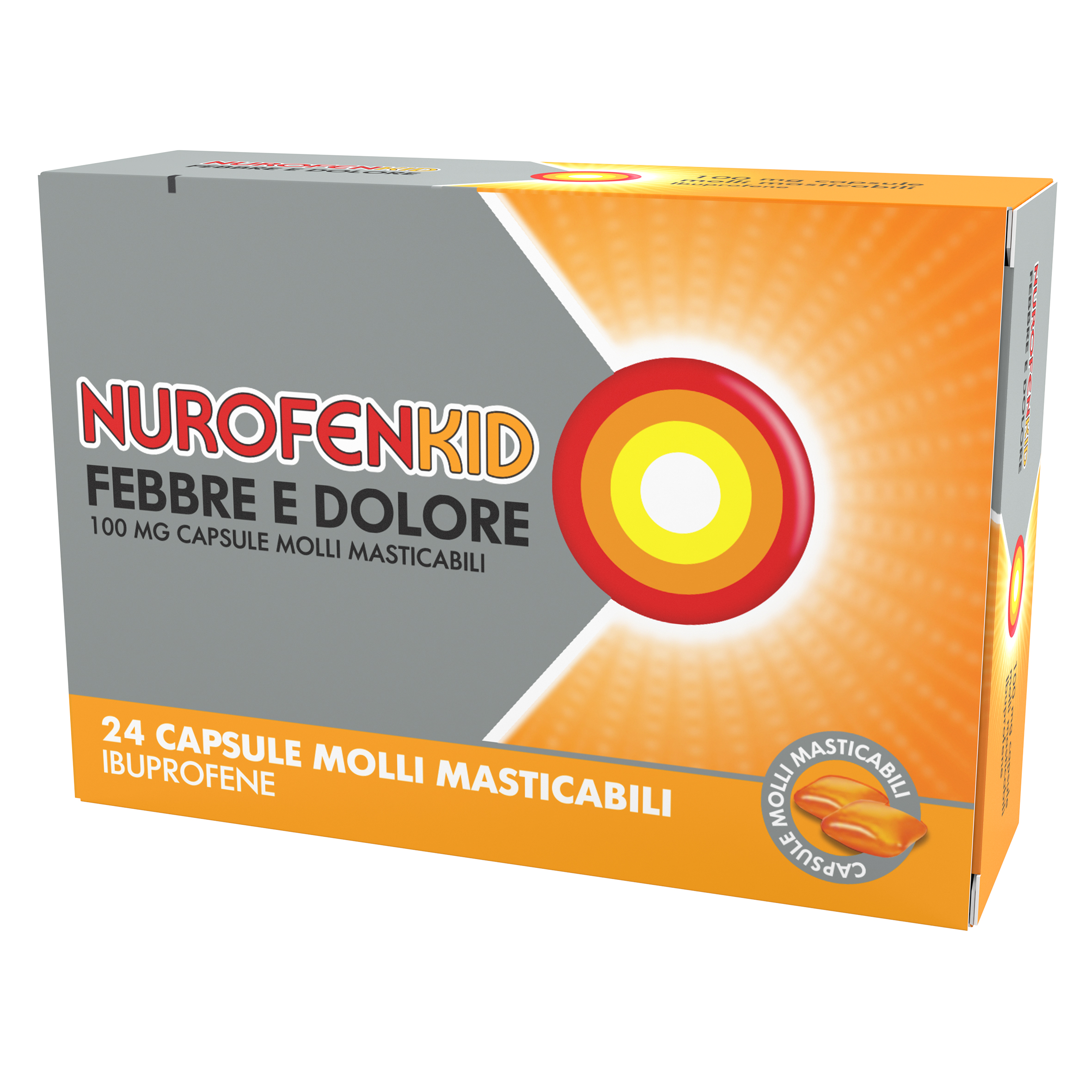 NUROFENKID FEBBRE D*24CPS100MG - Metafarm
