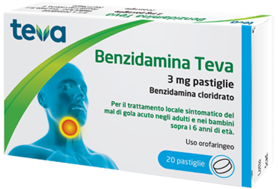 BENZIDAMINA TEVA*20PASTL 3MG - Metafarm