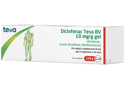 DICLOFENAC TEVA*GEL120G 10MG/G - Metafarm