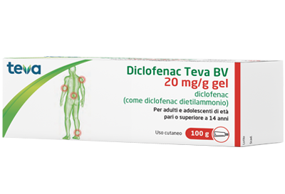 DICLOFENAC TEVA*GEL100G 20MG/G - Metafarm