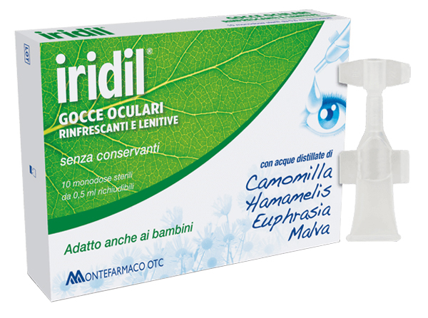 GOCCE OCULARI IRIDIL 10 AMPOLLE MONODOSE RICHIUDIBILI 0,5 ML - Metafarm