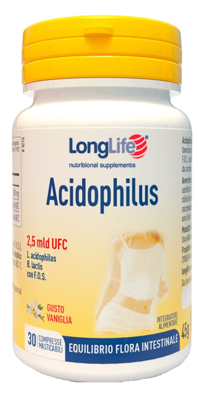 LONGLIFE ACIDOPHILUS 30 COMPRESSE MASTICABILI - Metafarm