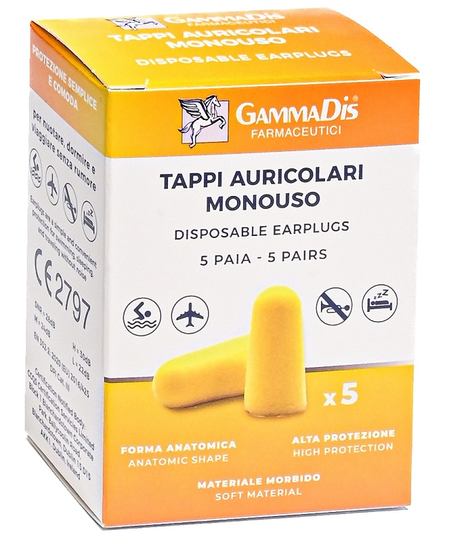TAPPO AURICOLARE EAR GOMMAPIUMA 10 PEZZI GAMMADIS - Metafarm