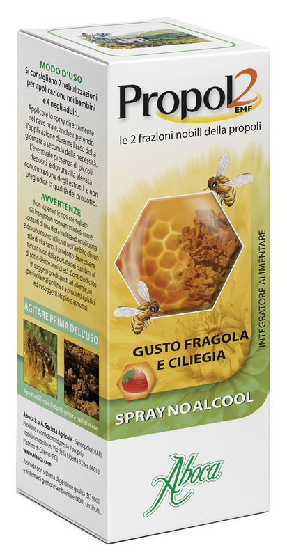PROPOL2 EMF SPRAY NO ALCOOL FRAGOLA E CILIEGIA 30 ML - Metafarm