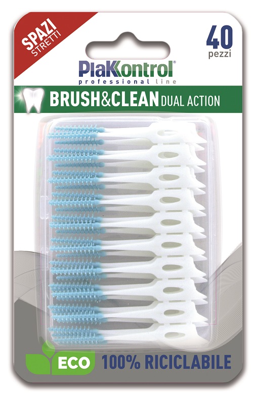 PLAKKONTROL BRUSH & CLEAN SCOVOLINI SPAZI STRETTI 40 PEZZI - Metafarm