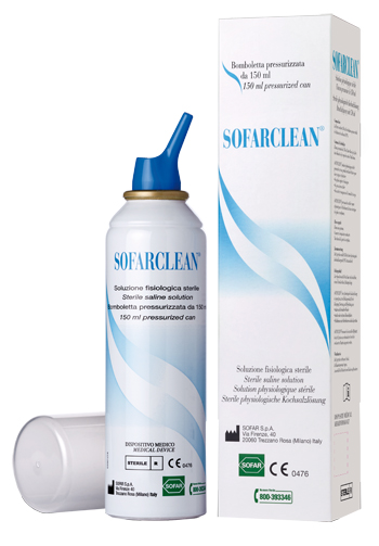 SOLUZIONE FISIOLOGICA SOFARCLEAN 150ML IN BOMBOLETTA PRESSURIZZATA - Metafarm