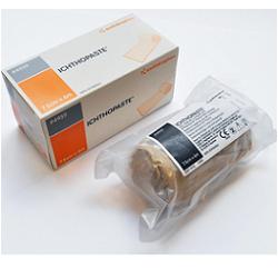 BENDA MEDICATA ICHTHOPASTE CON OSSIDO DI ZINCO ITTIOLO PER TRATTAMENTO ULCERE VENOSE ARTI INFERIORI 7,5X600 CM - Metafarm