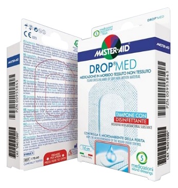 MEDICAZIONE COMPRESSA AUTOADESIVA DERMOATTIVA IPOALLERGENICA AERATA MASTER-AID DROP MED 10,5X25 3 PEZZI - Metafarm