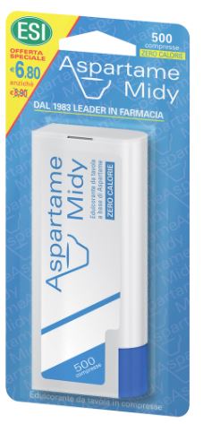 ESI ASPARTAME MIDY 500 COMPRESSE CON DISPENSER - Metafarm