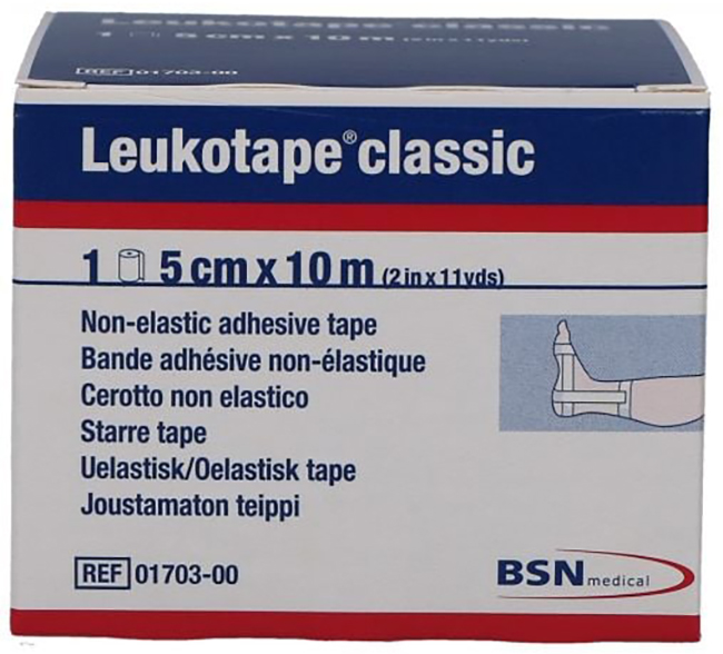 LEUKOTAPE BENDA ANELASTICA PER BENDAGGI FUNZIONALI 5X100 CM - Metafarm