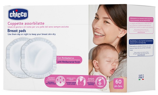 CHICCO COPPETTA ASSORBILATTE ANTIBATTERICA 60 PEZZI - Metafarm