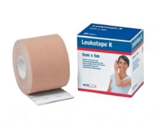 BENDA ADESIVA LEUKOTAPE K PER TAPING FISIOTERAPICO LARGHEZZA 5 CM LUNGHEZZA 5 M COLOR CARNE IN ROTOLO - Metafarm