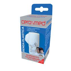 BENDA ELASTICA CEROXMED 8X450 CM CON GANCIO 1 PEZZO - Metafarm