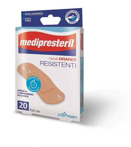 CEROTTO MEDIO MEDIPRESTERIL RESISTENTE 7X2CM 20 PEZZI - Metafarm
