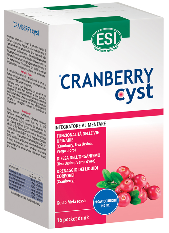 ESI CRANBERRY CYST POCKET DRINK 16 BUSTINE - Metafarm