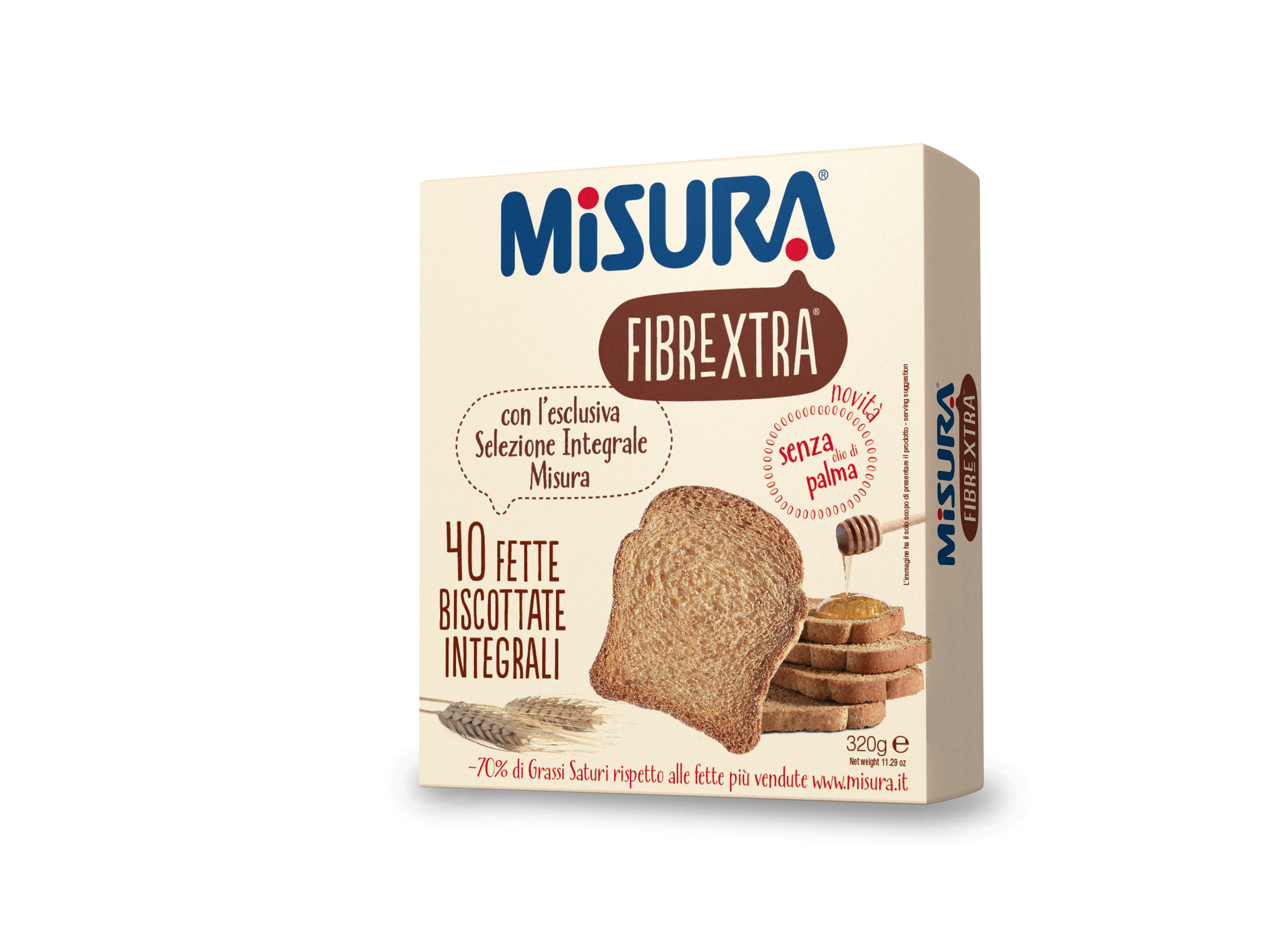 MISURA FETTE FIBRE EXTRA 100% INTEGRALI 320 G - Metafarm