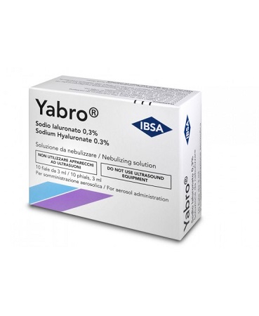 YABRO 10 FIALE 3ML ACIDO IALURONICO 0,3% SOLUZIONE PER NEBULIZZATORE - Metafarm