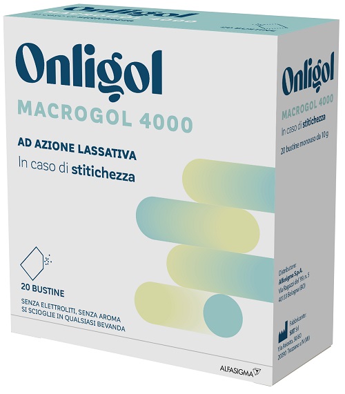 ONLIGOL MACROGOL 4000 20 BUSTINE 10 G SENZA ZUCCHERO - Metafarm