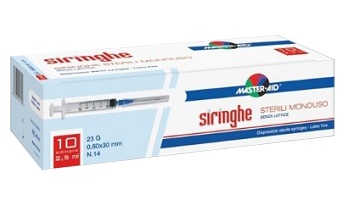 SIRINGA PER VENIPUNTURA MASTER-AID 10 ML GAUGE 21 10 PEZZI - Metafarm