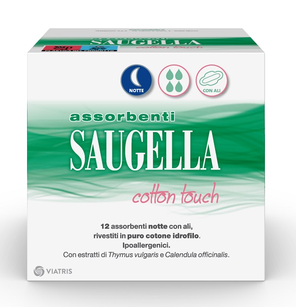 SAUGELLA COTTON TOUCH ASSORBENTI NOTTE 12 PEZZI - Metafarm