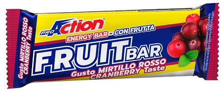 PROACTION FRUIT BAR BARRETTA ENERGETICA AL MIRTILLO ROSSO 40 G - Metafarm