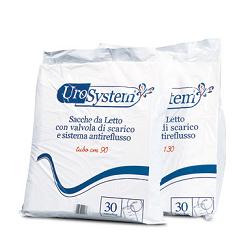 SACCA DI DRENAGGIO DA LETTO PER INCONTINENZA UROSYSTEM TUBO 130 CM CON SCARICO 30 PEZZI - Metafarm