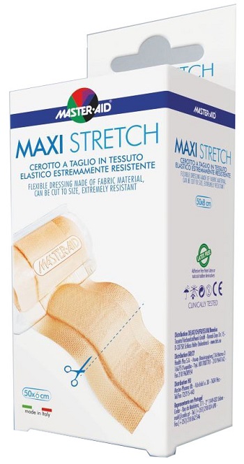MASTER-AID STRETCH CEROTTO A TAGLIO IN TESSUTO ELASTICO RESISTENTE 50 X 6 CM - Metafarm