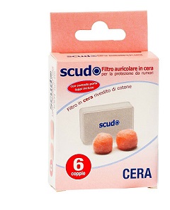 TAPPO AURICOLARE EARPLUG SCUDO IN CERA 6 COPPIE 12 PEZZI ARTICOLO 7EN081 - Metafarm