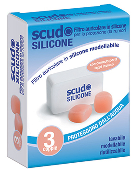 TAPPO AURICOLARE EARPLUG SCUDO IN SILICONE 3 COPPIE 6 PEZZI ARTICOLO 7EN091 - Metafarm