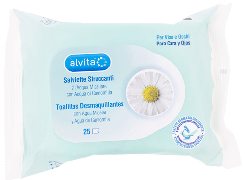 ALVITA SALVIETTE STRUCCANTI 25 PEZZI - Metafarm