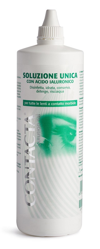SOLUZIONE UNICA CON ACIDO IALURONICO PER LENTI A CONTATTO CONTACTA SOLUTION 360 ML - Metafarm