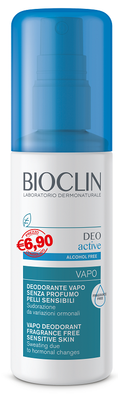 BIOCLIN DEO ACTIVE VAPO SENZA PROFUMO E SENZA ALCOOL PER PELLI SENSIBILI PROMO 100 ML - Metafarm