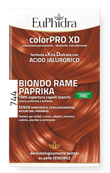 EUPHIDRA COLORPRO GEL COLORANTE CAPELLI XD 744 PAPRIKA 50 ML IN FLACONE + ATTIVANTE + BALSAMO + GUANTI - Metafarm