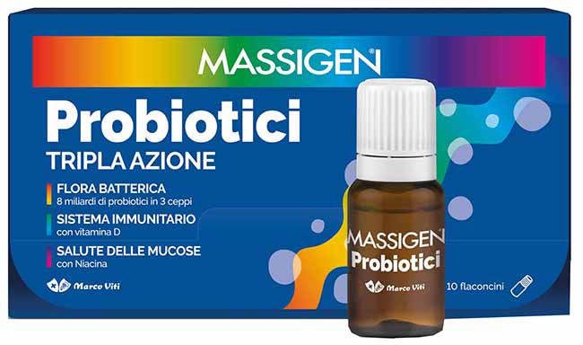 MASSIGEN PROBIOTICI 10 FLACONCINI X 8 ML - Metafarm