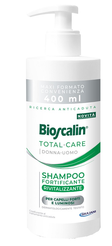 BIOSCALIN TOTAL CARE SHAMPOO FORTIFICANTE RIVITALIZZANTE 400 ML - Metafarm
