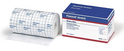 FASCIA AUTOADESIVA IPOALLERGENICA FIXOMULL STRETCH PER FISSAGGIO CATETERI M 5 X 5 CM - Metafarm