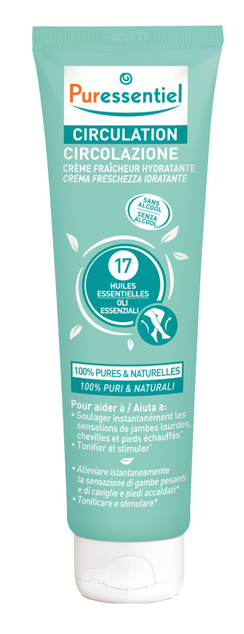 PURESSENTIEL CREMA CIRCOLAZIONE FRESCHEZZA IDRATANTE GAMBE EI STANCHI 100 ML - Metafarm