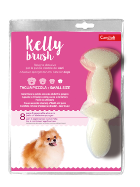 KELLY BRUSH SPUGNETTA ABRASIVA PER CANI DI TAGLIA PICCOLA 16 PEZZI - Metafarm