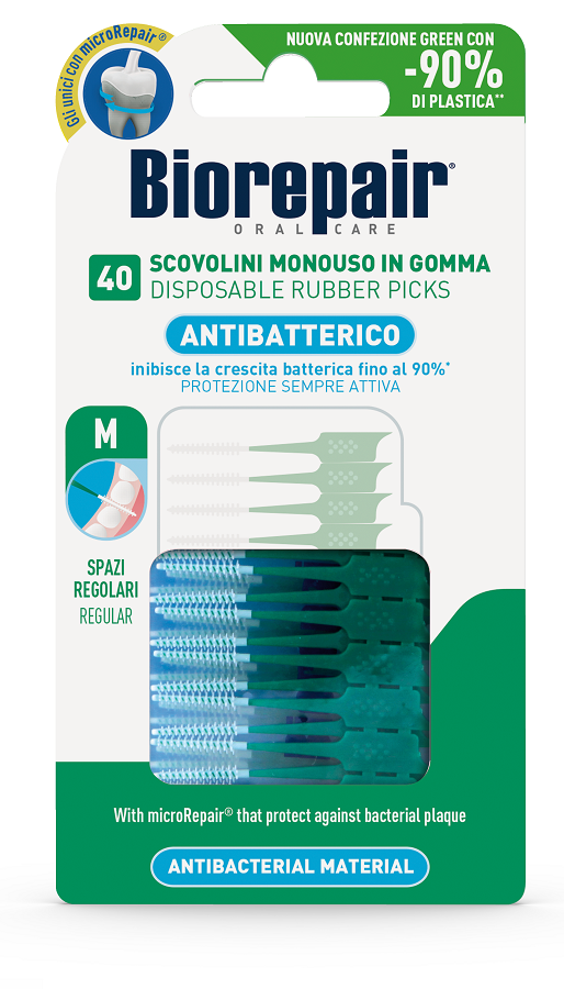 BIOREPAIR ORAL CARE ANTIBATTERICO 40 SCOVOLINI MONOUSO SPAZI REGOLARI - Metafarm