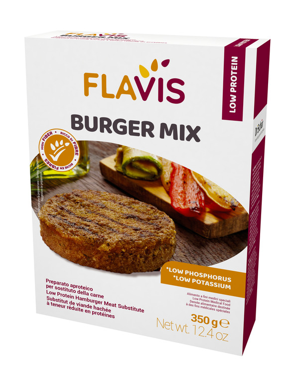 FLAVIS BURGER MIX PREPARATO APROTEICO PER SOSTITUTO DELLA CARNE 350 G - Metafarm