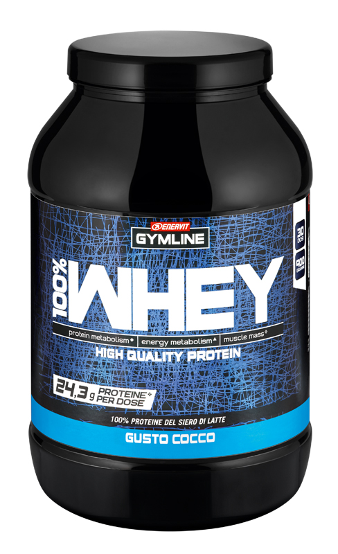 GYMLINE 100% WHEY CONCENTRATE COCCO 900 G - Metafarm