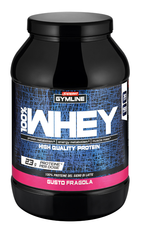 GYMLINE 100% WHEY CONCENTRATE FRAGOLA 900 G - Metafarm
